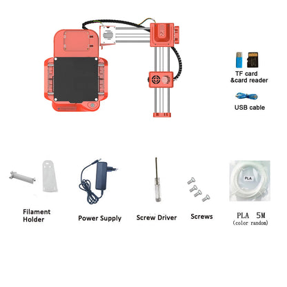 K7 3D Mini Printer 100X100X100Mm No Heated Bed One-Key Printe with TF Card PLA Filament Simple Small Printing Machine